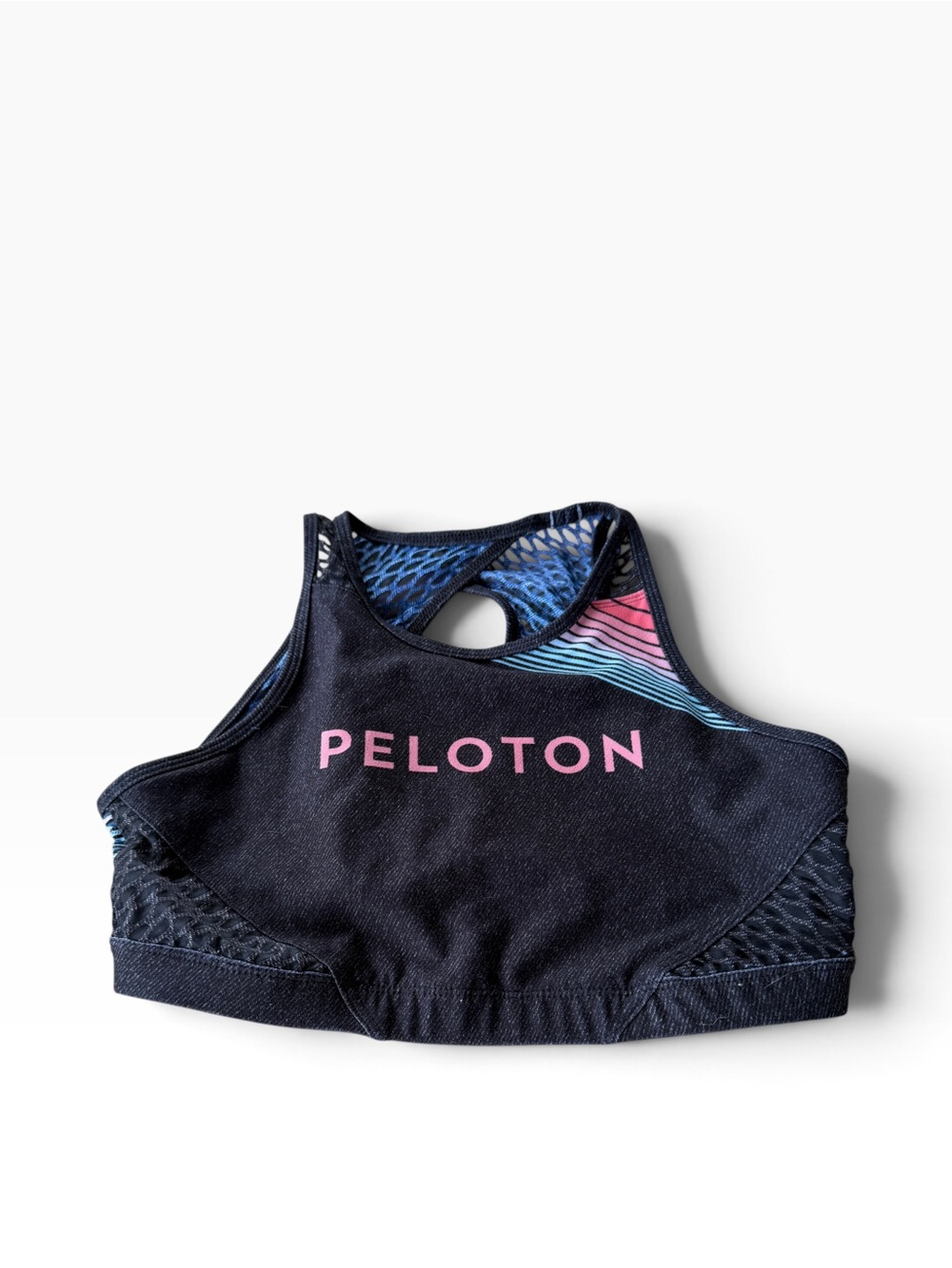 Peloton Sports Bra with Neon accents Sz M